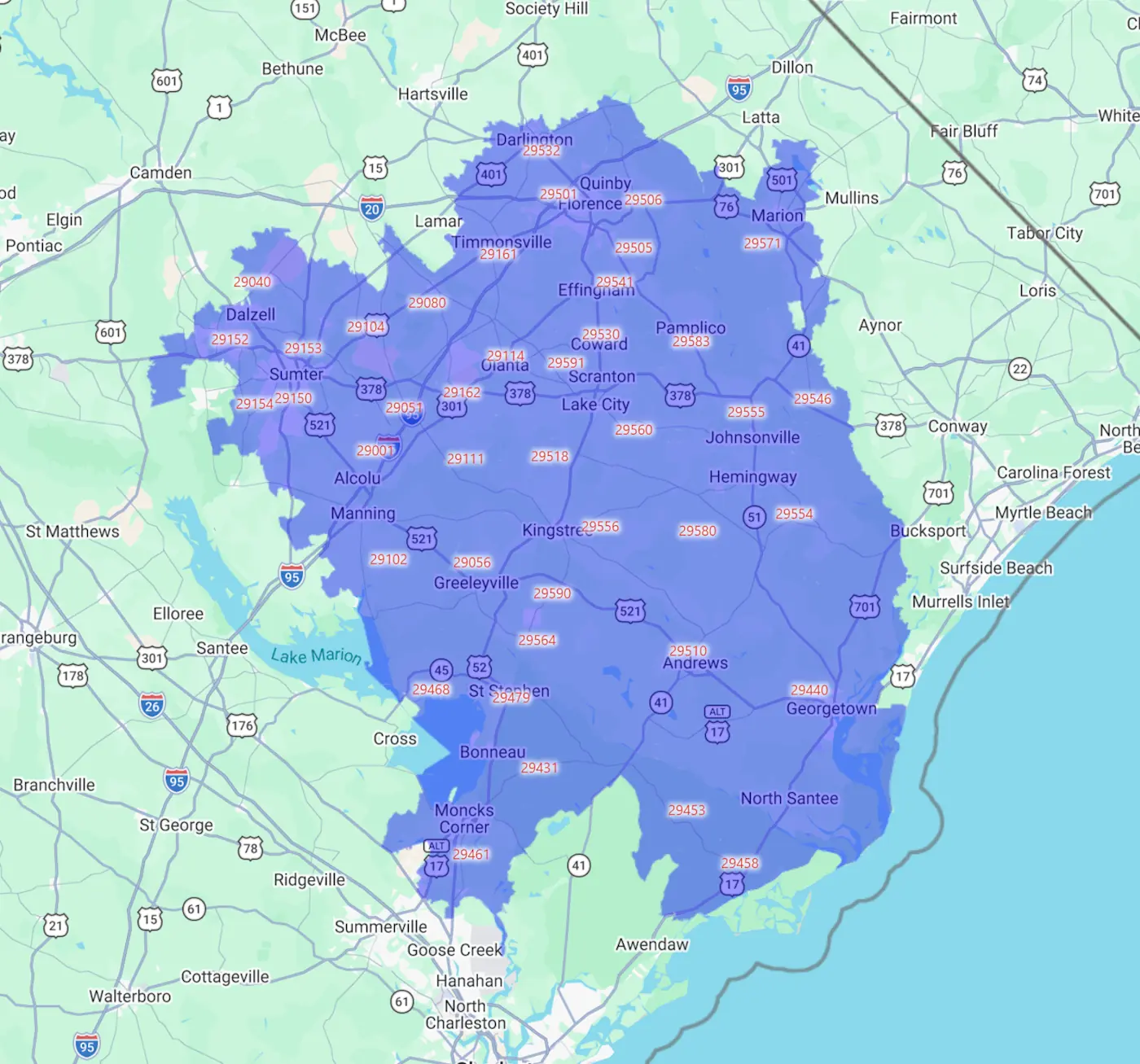 lp-florence-service-area Leisure Pools Florence Service Area: the Pee Dee Region